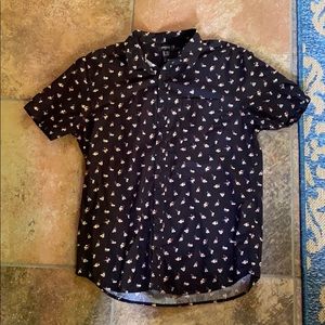 Forever 21 Floral Button Down Short Sleeve